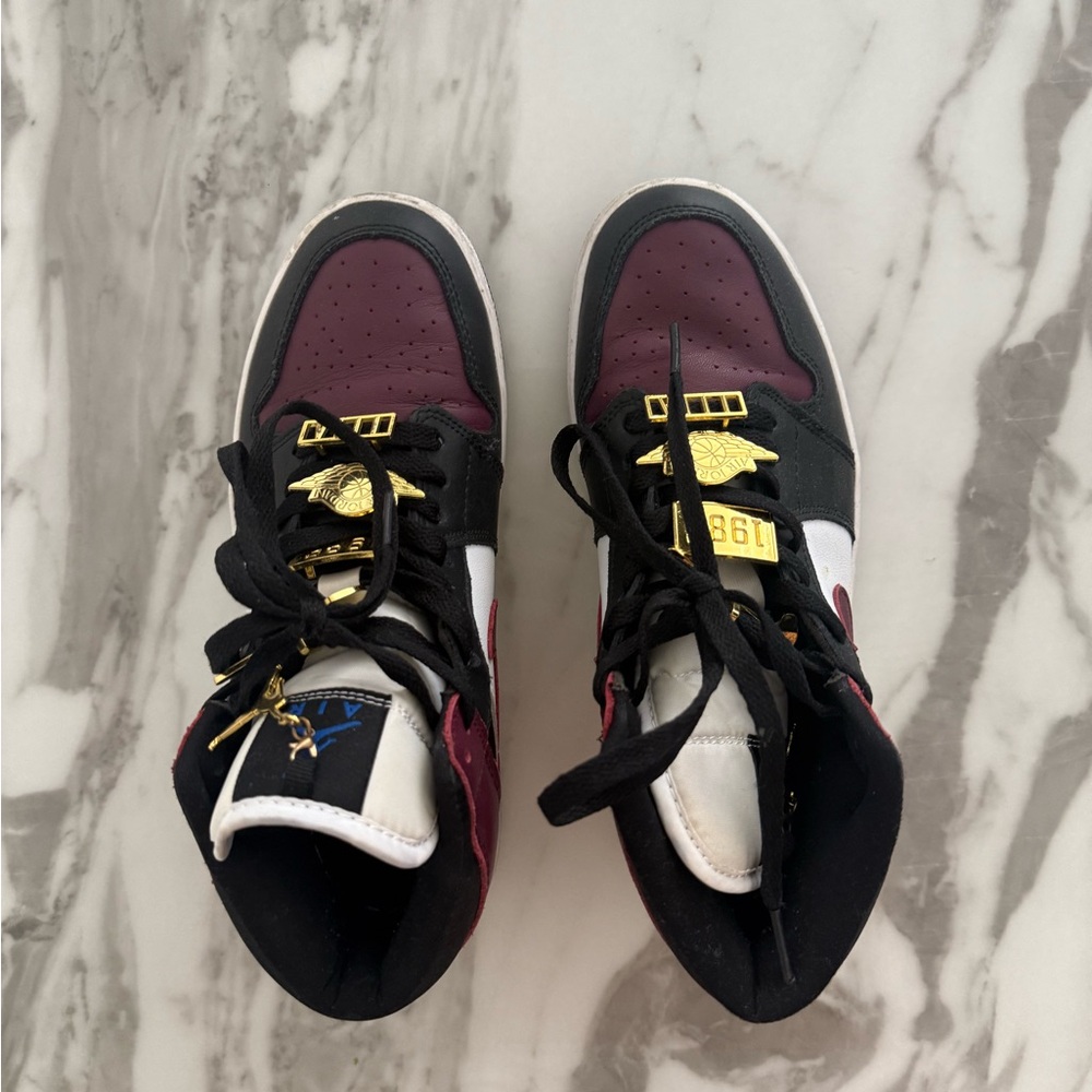 Jordan Black and Red Sneakers